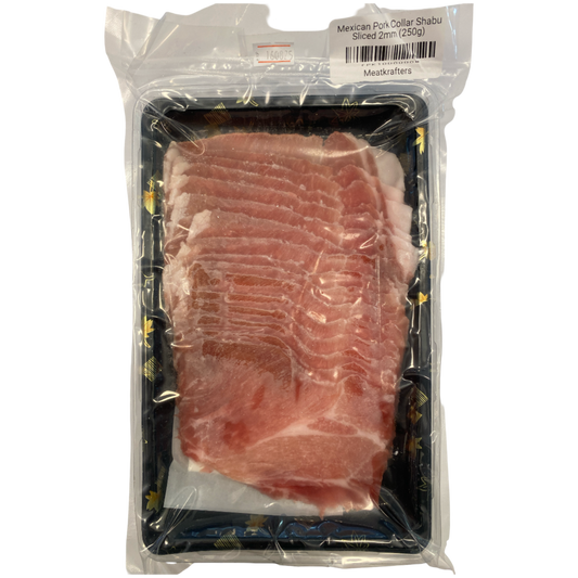 Mexican Pork Collar Shabu Sliced (Frozen, 2mm) - 250 g