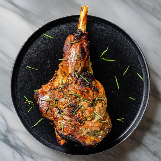 A10. Roasted bone-in Lamb Leg with Gourmet Sauce - 2.2kg (Cooked and Chilled)