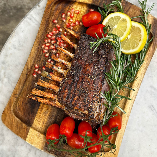 A9. Roasted Australian Lamb Rack with Gourmet Sauce (800 - 900g weight before cooking)  (Cooked and chilled)
