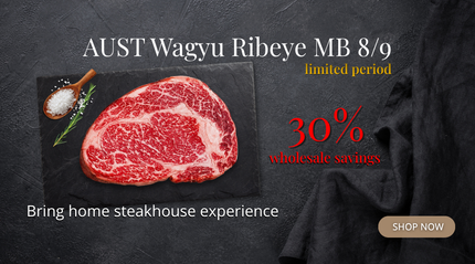 30% discount on Australian Wagyu MB8/9