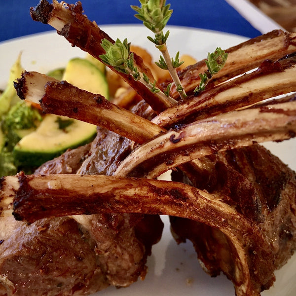 Roasted Lamb Rack with Gourmet Sauce (800 - 900g)  (Cooked and chilled)