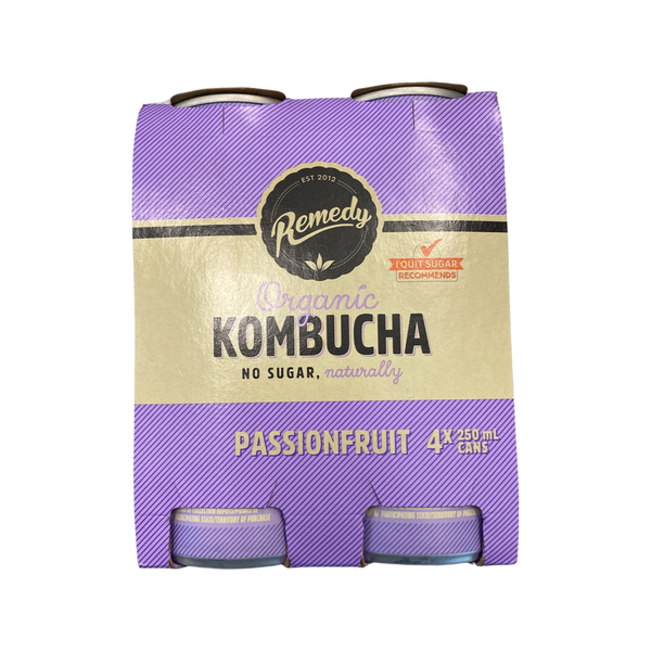 Remedy Kombucha (Passionfruit) pack of 4