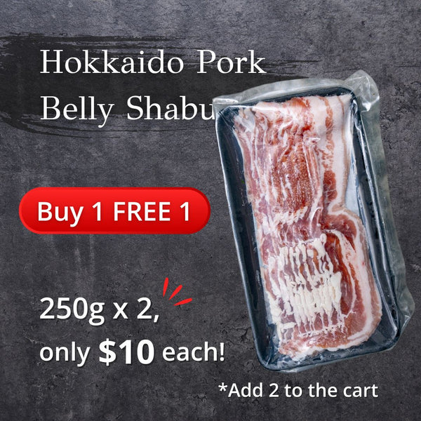 Hokkaido Pork Belly Shabu (Frozen, 2mm) - 250 g - BUY 1 Get 1 FREE