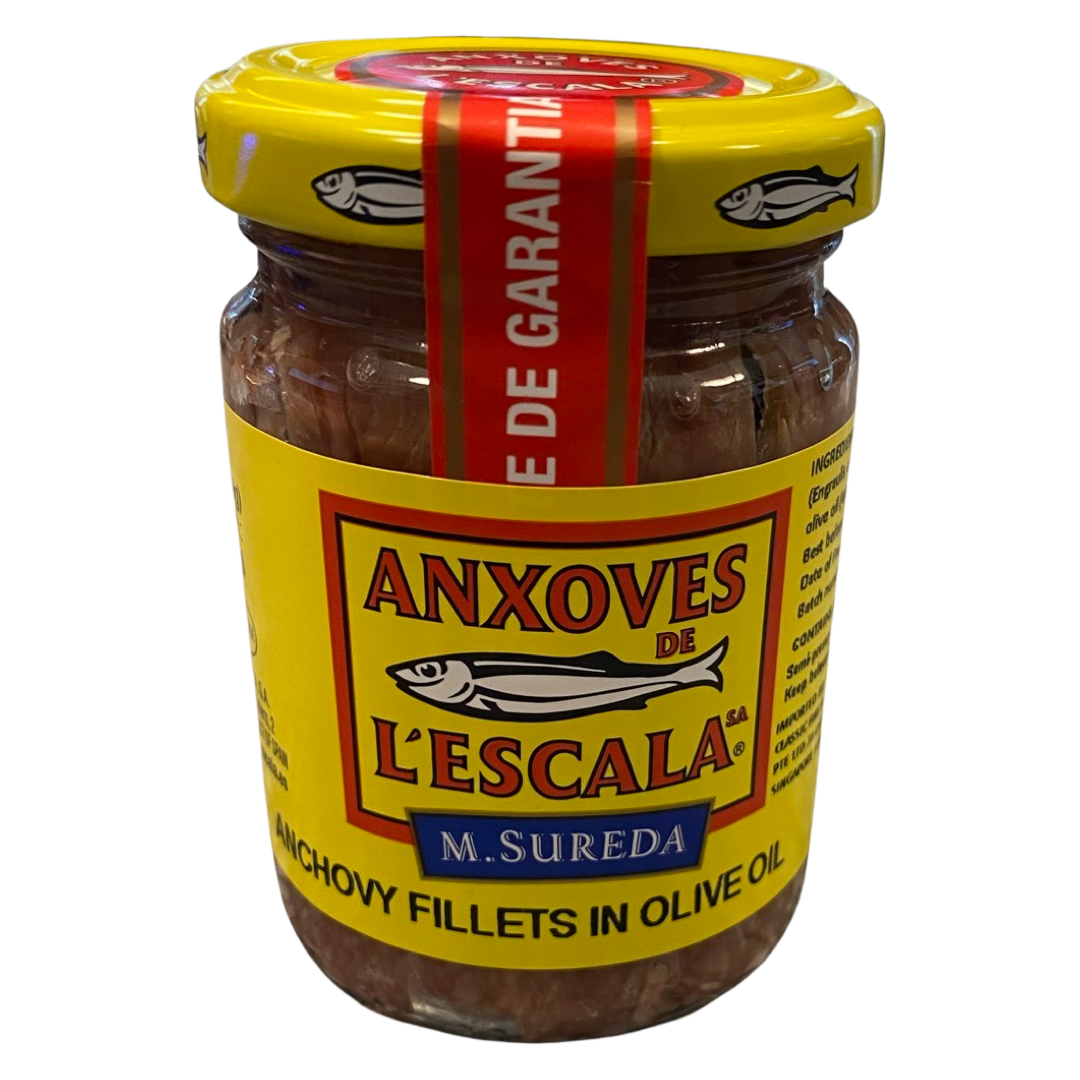 L'escala Anchovy Fillet in Olive Oil Glass -160g – Meatkrafters