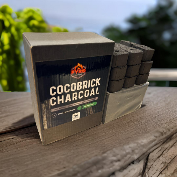 Fyro Cocobrick Charcoal Squares-  36pcs (Smokeless when lighting)