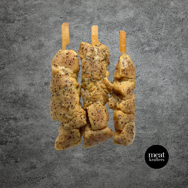 Greek Chicken Breast Souvlaki Skewers (Frozen) – 300 g – Not Spicy