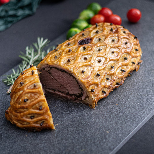 B27. [soldout] Beef Wellington (Frozen) with Red Wine Sauce -1kg (Ready to Roast)
