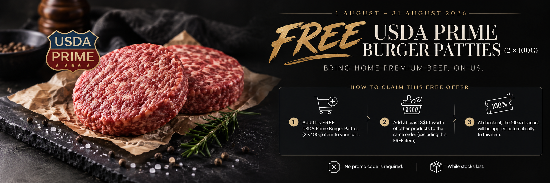 SG61 FREE Patties when you spend $61